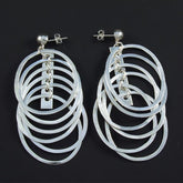6 Ovals Plain Earrings
