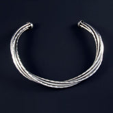 Hammered Silver Wires Necklace