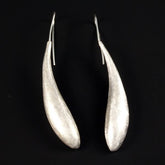 Silver Brushed Earrings