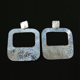 Hammered Square Earrings