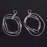 3 Hammered Wires Earrings