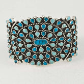 Turquoise Stone Bracelet Mexican Sterling Silver
