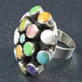 Multi colored Stone Ring
