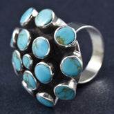 Round Turquoise Stone Ring