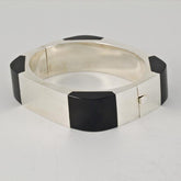 Onyx Square Bracelet Mexican Sterling Silver