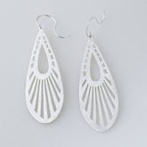 Brushed Post Oval Cut Out Earring
