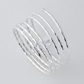 Bracelet Quintuple Hammered