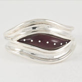 Silver & Mahogany Plain Bracelet