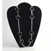 Plain Necklace With Hearts