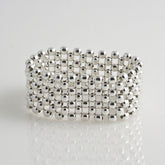 Beads Flexible Medium Bracelet Mexican Sterling Silver