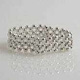 Beads Flexible Small Bracelet Mexican Sterling Silver