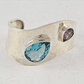 Blue & Brown Stones Plain Bracelet