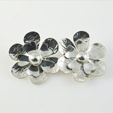 Textured Flowers Clip-ons Earrings