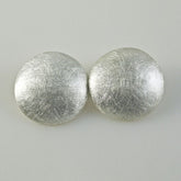 Circles Brushed Clip-ons Earrings