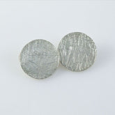 Brushed Flat Circles Clip-ons Earrings