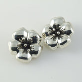 Flower Plain Clip-ons Earrings