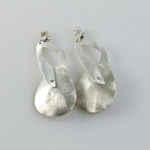 Post Brushed Oval Earrings