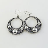 Post Plain and Oxidized Earrings