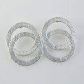 Brushed Circular Post Earrings