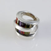 Peridot Amethyst Orange Citrine Ring