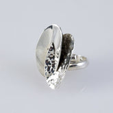 Hammered and Plain Ring