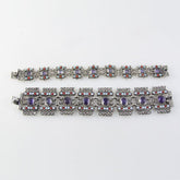 Barrocco Style Amethyst, Coral & Turquoise Bracelet