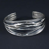 Crinkle Oxidized Bracelet Mexican Sterling Silver