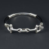 Leather Ring Bracelet