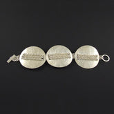 3 Brushed Circles Chain Bracelet