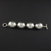 4 Silver Marbles Bracelet