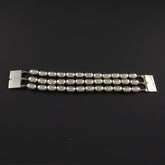 Plain Bracelet with 3 Lines of Ovals