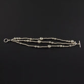 3 Lines of Silver Marbles