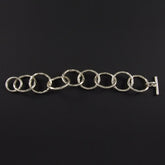 Linked Circles Hammered Bracelet