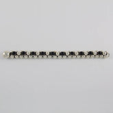 Silver & Onix Marbles Bracelet