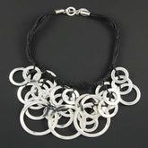 Circles Tied with Leather Straps