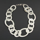 Hammered Linked Ovals