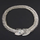 Fishbone Plain Necklace Mexican Sterling Silver