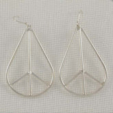 Peace Symbol Earrings - Large