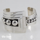 Pressed Beads Bracelet Mexican Sterling Silver