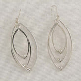 3 Ovals Plain Earrings