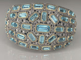 Sterling Silver with 18Kt Gold/Blue Topaz