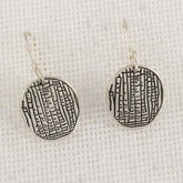 Textured Round Earrings
