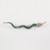 Malaquite Snake Brooch