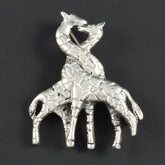 2 Giraffes Brooch