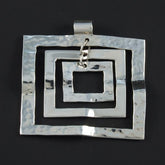 Hammered Squares Pendant