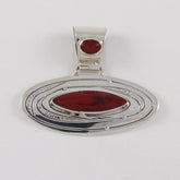 Coral Oval Pendant