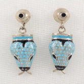 Turquoise Snake Earrings