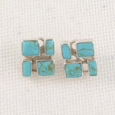 Square Turquoise Earrings