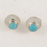 Small Round Turquoise Earrings