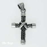 Cross Oxidized Pendant Mexican Sterling Silver
